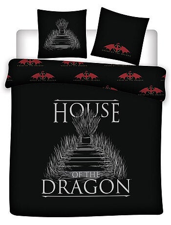 Juego de sabanas doble reversible negro House of Dragon