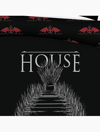 Juego de sabanas doble reversible negro House of Dragon
