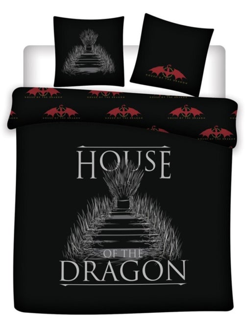 Juego de sabanas doble reversible negro House of Dragon - Kiabi Juego de sabanas doble reversible negro House of Dragon - Kiabi