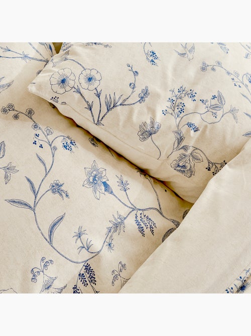 Juego de sábanas estampado de inspiración japonesa de 3 piezas funda + fundas de almohada - Kiabi