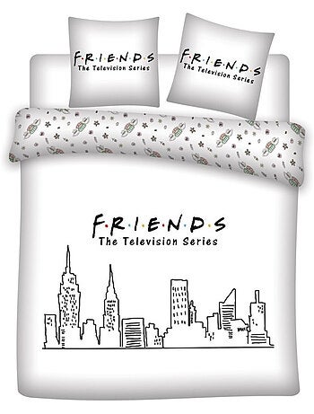 Juego de sabanas Friends estampado reversible para cama de 2 plazas, NEW-YORK