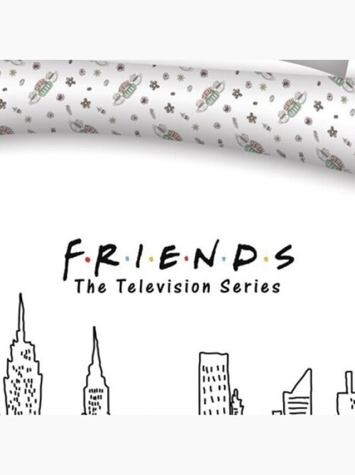 Juego de sabanas Friends estampado reversible para cama de 2 plazas, NEW-YORK - Kiabi Juego de sabanas Friends estampado reversible para cama de 2 plazas, NEW-YORK - Kiabi