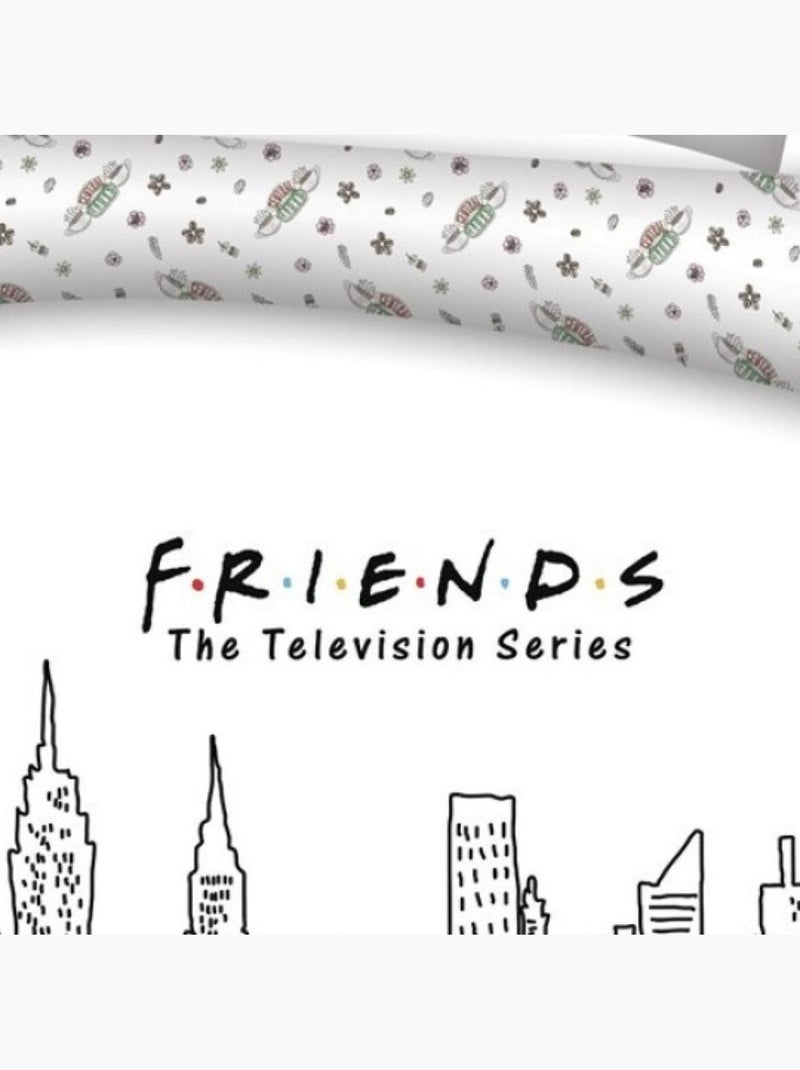 Juego de sabanas Friends estampado reversible para cama de 2 plazas, NEW-YORK Negro Negro - Kiabi