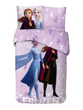 Juego de sábanas Frozen La Reina de las Nieves infantil, 100% algodón Oeko-Tex, cama 1 plaza