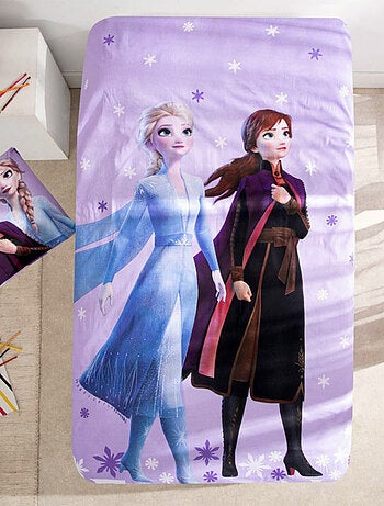 Juego de sábanas Frozen La Reina de las Nieves infantil, 100% algodón Oeko-Tex, cama 1 plaza
