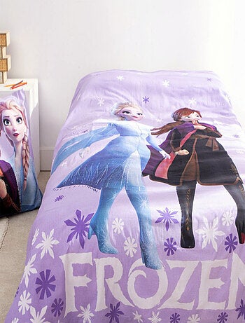 Juego de sábanas Frozen La Reina de las Nieves infantil, 100% algodón Oeko-Tex, cama 1 plaza