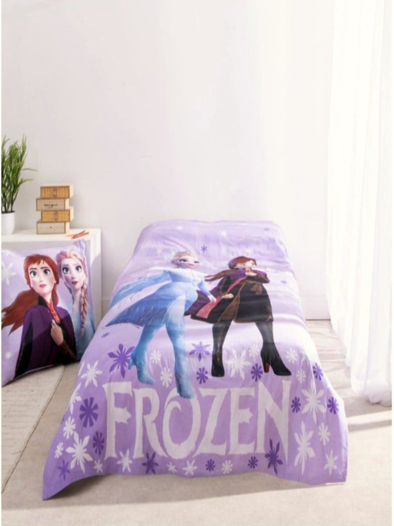 Juego de sábanas Frozen La Reina de las Nieves infantil, 100% algodón Oeko-Tex, cama 1 plaza Rosa - Kiabi