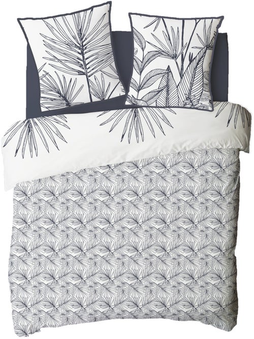 Juego de sábanas Future Home ORPHEE de algodón estampado tropical reversible 240x260 - Kiabi