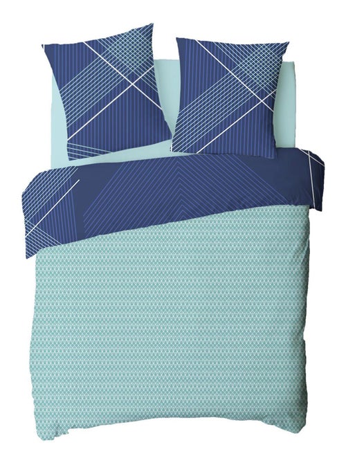 Juego de sábanas gráfico reversible para 2 personas 100% algodón - Future Home - Kiabi