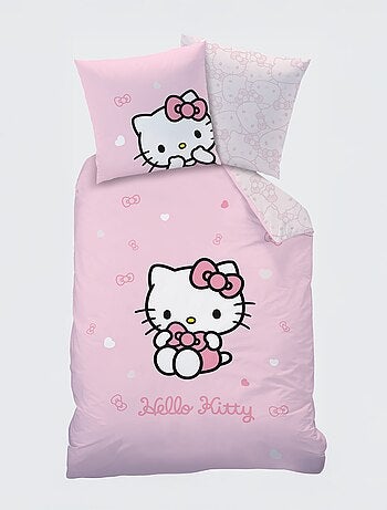 Juego de sábanas 'Hello Kitty' 2 piezas - 1 funda nórdica individual + 1 funda de almohada