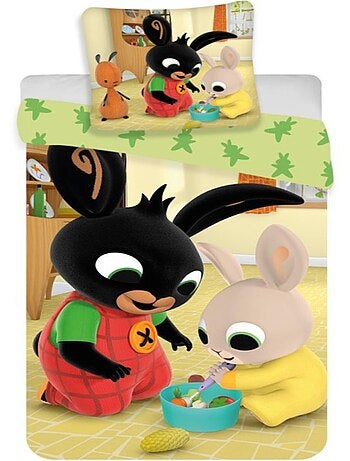 Juego de sabanas infantil algodón Conejo Negro