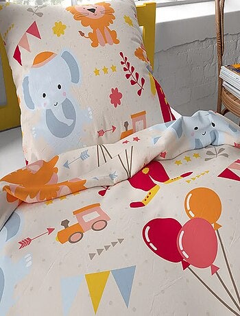 juego de sabanas infantil algodón Elefante y León