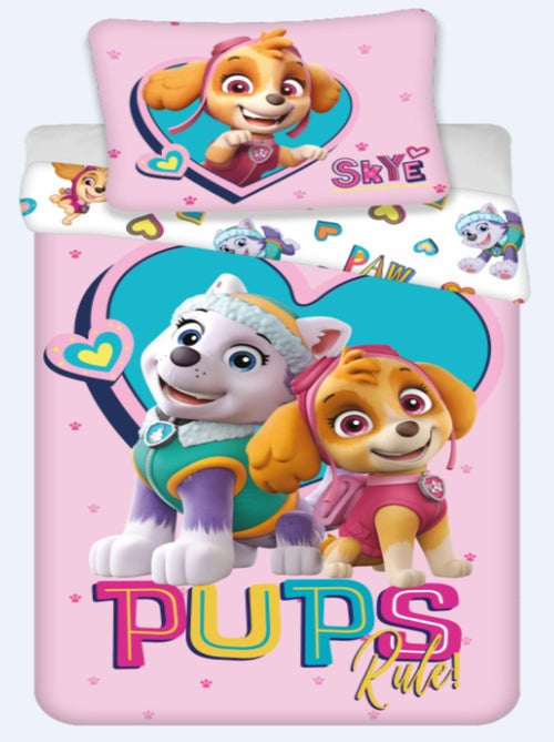 Juego de sábanas infantil algodón reversible Stella y Everest - Kiabi Juego de sábanas infantil algodón reversible Stella y Everest - Kiabi
