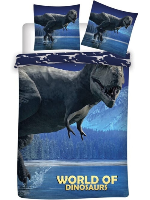 Juego de sábanas Infantil Azul Dinosaurio T-Rex - Kiabi Juego de sábanas Infantil Azul Dinosaurio T-Rex - Kiabi