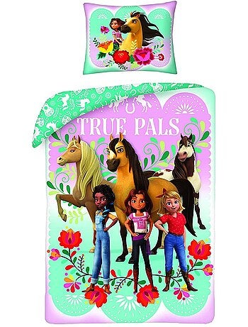 Juego de sábanas infantil de algodón Caballo Equitación