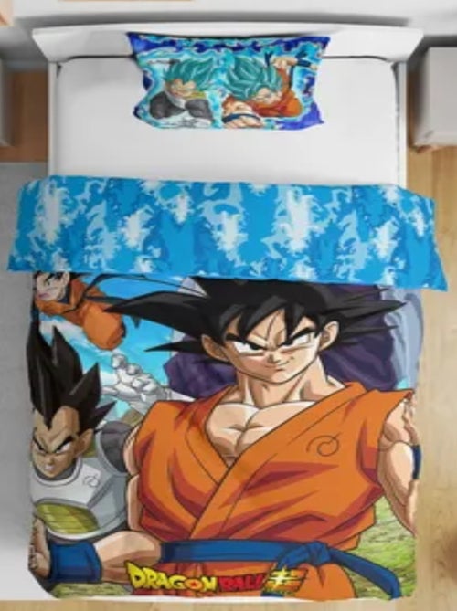 Juego de sábanas infantil Dragon Ball, microfibra Oeko-Tex, reversible, cama 1 plaza, AVENTURA - Kiabi Juego de sábanas infantil Dragon Ball, microfibra Oeko-Tex, reversible, cama 1 plaza, AVENTURA - Kiabi