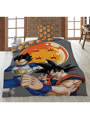Juego de sabanas Infantil Dragon Ball Z Polialgodón Estampado Reversible Cama 1 plaza, SON GOKU