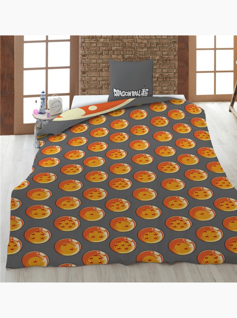Juego de sabanas Infantil Dragon Ball Z Polialgodón Estampado Reversible Cama 1 plaza, SON GOKU Multicolor - Kiabi