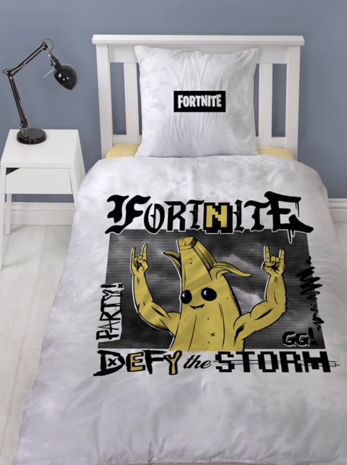 Juego de sabanas infantil estampado reversible Fortnite BANANA, funda nórdica 140x200 cm - Kiabi Juego de sabanas infantil estampado reversible Fortnite BANANA, funda nórdica 140x200 cm - Kiabi