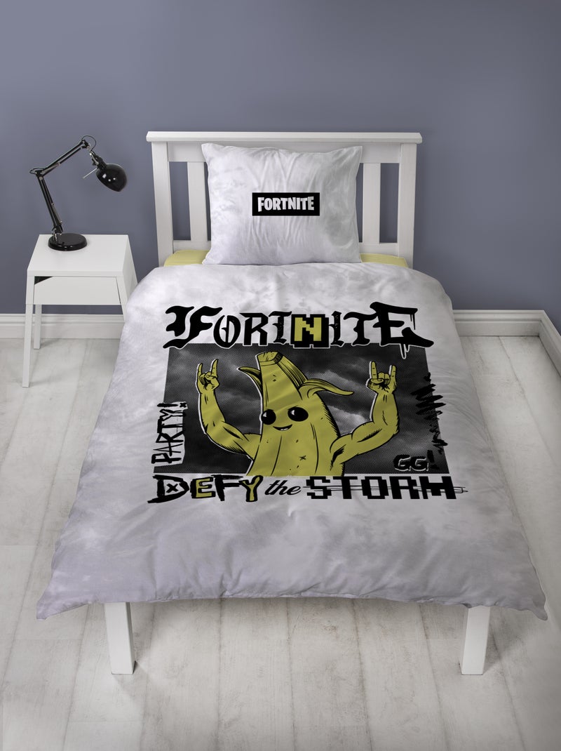 Juego de sabanas infantil estampado reversible Fortnite BANANA, funda nórdica 140x200 cm Blanco - Kiabi