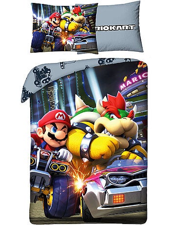 Juego de sabanas infantil estampado reversible Mario KART
