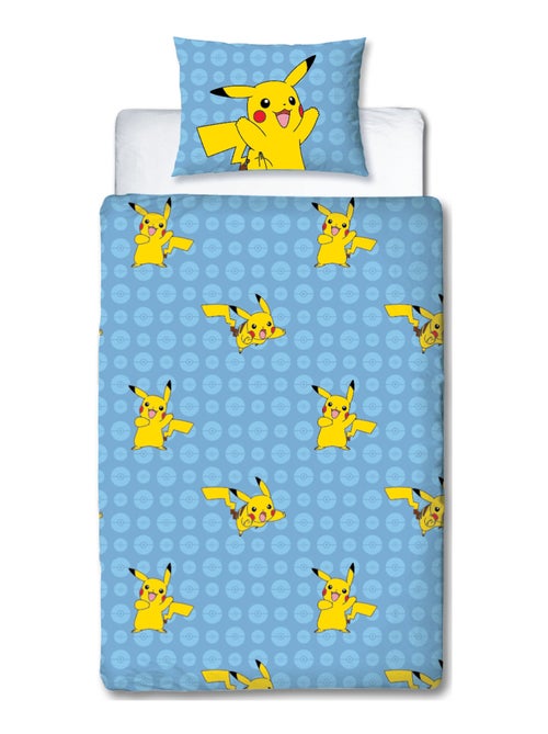 Juego de sabanas infantil estampado reversible Pokémon BATTLE, funda nórdica 140x200 cm - Kiabi Juego de sabanas infantil estampado reversible Pokémon BATTLE, funda nórdica 140x200 cm - Kiabi