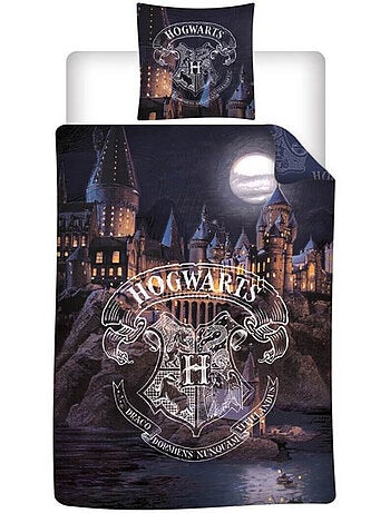 juego de sabanas Infantil Harry Potter Polialgodón Estampado Reversible Cama 1 plaza, Hogwarts