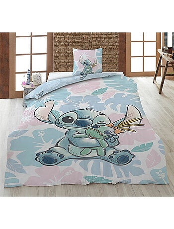 Juego de sabanas infantil Lilo y Stitch polialgodón estampado reversible 1 plaza, SCRUMP