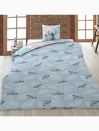 Juego de sabanas infantil Lilo y Stitch polialgodón estampado reversible 1 plaza, SCRUMP