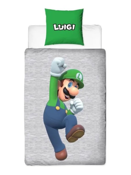 Juego de sabanas infantil Mario, Microfibra Oeko-Tex, estampado reversible, cama 1 plaza, LUIGI - Kiabi Juego de sabanas infantil Mario, Microfibra Oeko-Tex, estampado reversible, cama 1 plaza, LUIGI - Kiabi