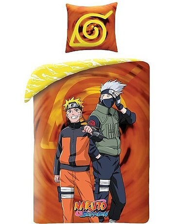 Juego de sabanas infantil Naruto, microfibra Oeko-Tex, reversible, cama de 1 plaza, KAKASHI