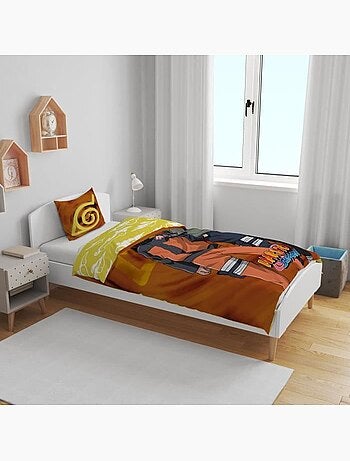 Juego de sabanas infantil Naruto, microfibra Oeko-Tex, reversible, cama de 1 plaza, KAKASHI