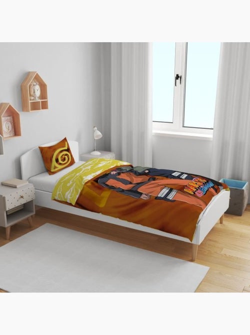 Juego de sabanas infantil Naruto, microfibra Oeko-Tex, reversible, cama de 1 plaza, KAKASHI - Kiabi Juego de sabanas infantil Naruto, microfibra Oeko-Tex, reversible, cama de 1 plaza, KAKASHI - Kiabi