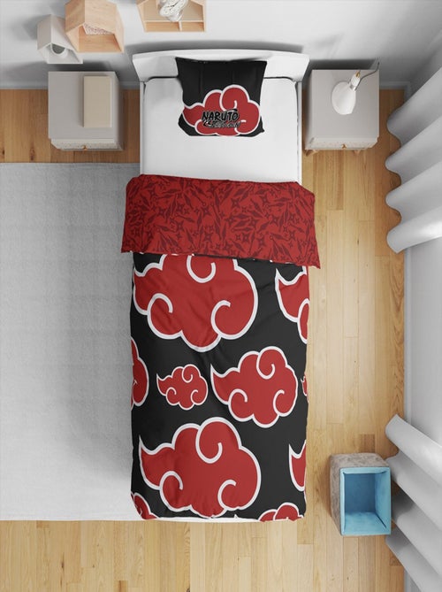 Juego de sábanas infantil Naruto, microfibra Oeko-Tex, reversible, cama individual, AKATSUKI - Kiabi Juego de sábanas infantil Naruto, microfibra Oeko-Tex, reversible, cama individual, AKATSUKI - Kiabi