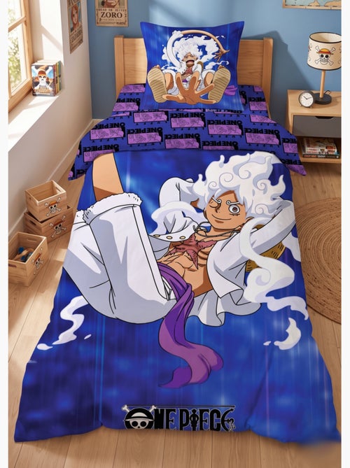 Juego de sabanas infantil One Piece, microfibra Oeko-Tex, reversible, cama individual, LUFFY GEAR - Kiabi Juego de sabanas infantil One Piece, microfibra Oeko-Tex, reversible, cama individual, LUFFY GEAR - Kiabi