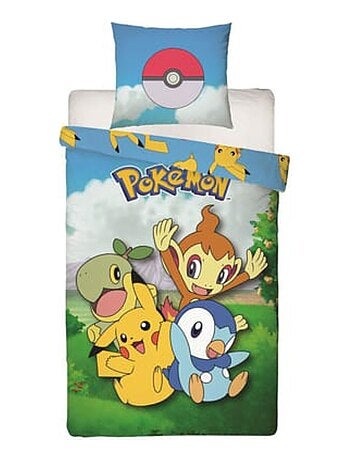 Juego de sábanas infantil Pikachu y Pokémon inicial