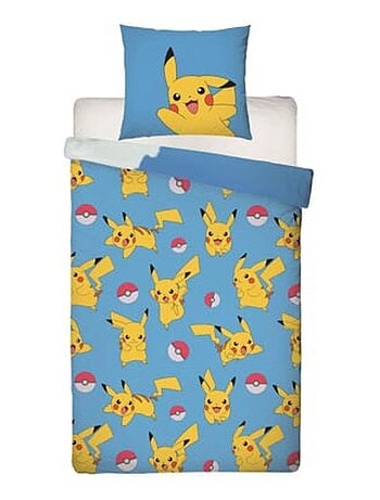 Juego de sábanas infantil Pikachu y Pokémon inicial