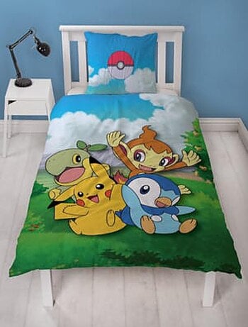 Juego de sábanas infantil Pikachu y Pokémon inicial