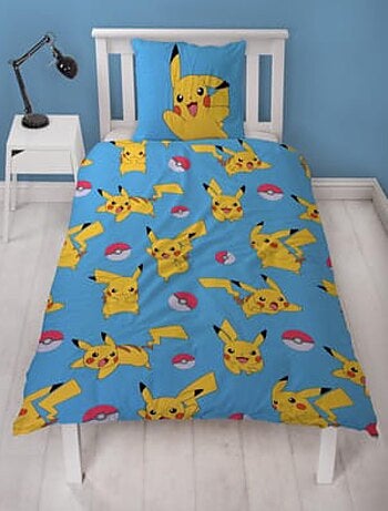 Juego de sábanas infantil Pikachu y Pokémon inicial