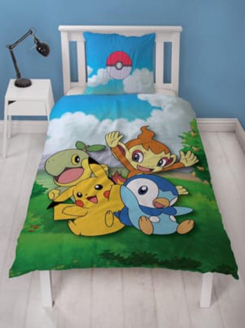 Juego de sábanas infantil Pikachu y Pokémon inicial - Kiabi Juego de sábanas infantil Pikachu y Pokémon inicial - Kiabi