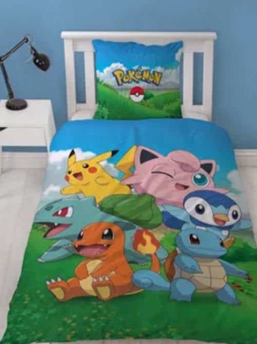 Juego de sabanas Infantil Pokémon, Microfibra Oeko-Tex, Estampado Reversible, Cama 1 plaza, PIKACHU - Kiabi Juego de sabanas Infantil Pokémon, Microfibra Oeko-Tex, Estampado Reversible, Cama 1 plaza, PIKACHU - Kiabi