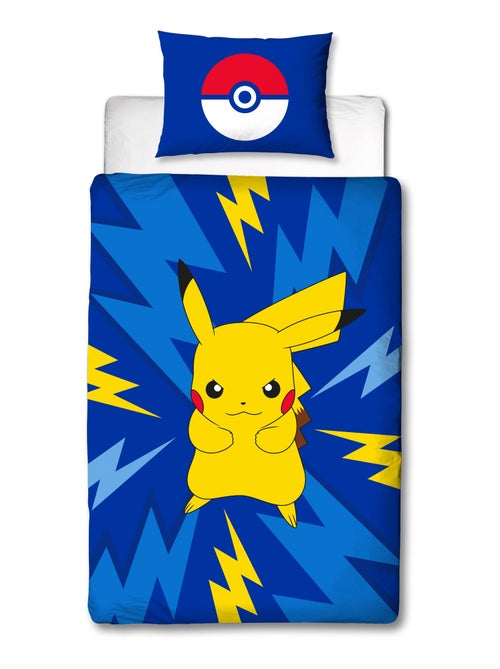 Juego de sabanas infantil Pokémon, microfibra Oeko-Tex, reversible, cama 1 plaza, ELÉCTRICO - Kiabi Juego de sabanas infantil Pokémon, microfibra Oeko-Tex, reversible, cama 1 plaza, ELÉCTRICO - Kiabi