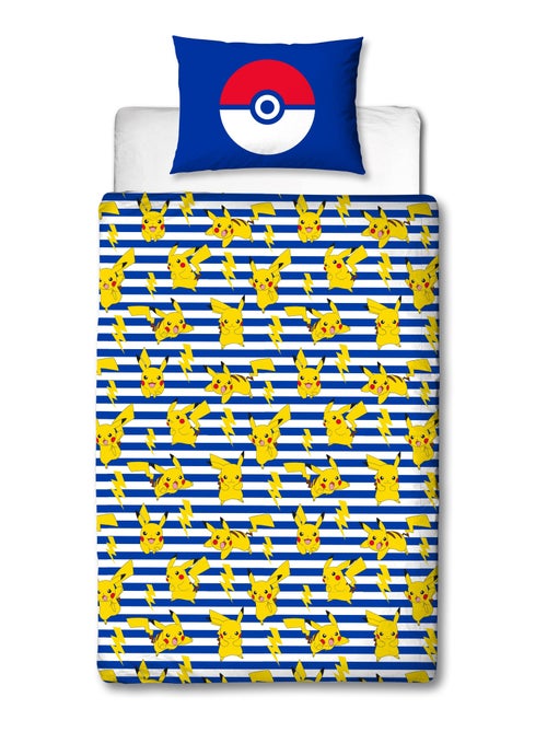 Juego de sabanas infantil Pokémon, microfibra Oeko-Tex, reversible, cama 1 plaza, ELÉCTRICO - Kiabi Juego de sabanas infantil Pokémon, microfibra Oeko-Tex, reversible, cama 1 plaza, ELÉCTRICO - Kiabi