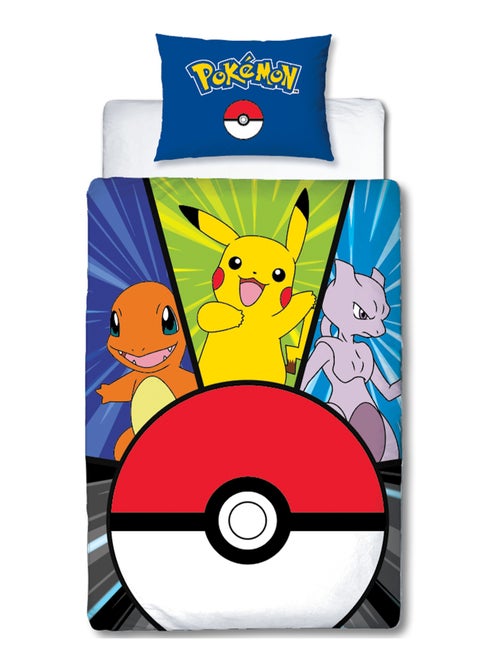 Juego de sabanas infantil Pokémon, microfibra Oeko-Tex, reversible, cama 1 plaza, POKE BALL - Kiabi Juego de sabanas infantil Pokémon, microfibra Oeko-Tex, reversible, cama 1 plaza, POKE BALL - Kiabi