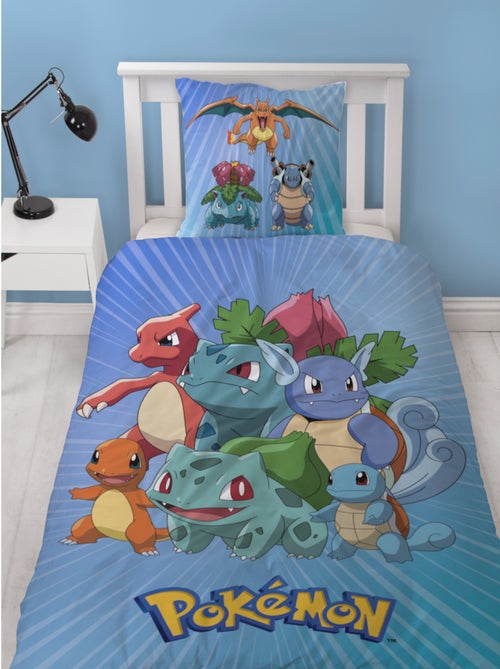 Juego de sábanas infantil Pokémon, microfibra Oeko-Tex, reversible, para cama de 1 plaza, STARTER - Kiabi Juego de sábanas infantil Pokémon, microfibra Oeko-Tex, reversible, para cama de 1 plaza, STARTER - Kiabi