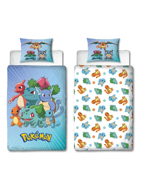 Juego de sábanas infantil Pokémon, microfibra Oeko-Tex, reversible, para cama de 1 plaza, STARTER - Kiabi Juego de sábanas infantil Pokémon, microfibra Oeko-Tex, reversible, para cama de 1 plaza, STARTER - Kiabi