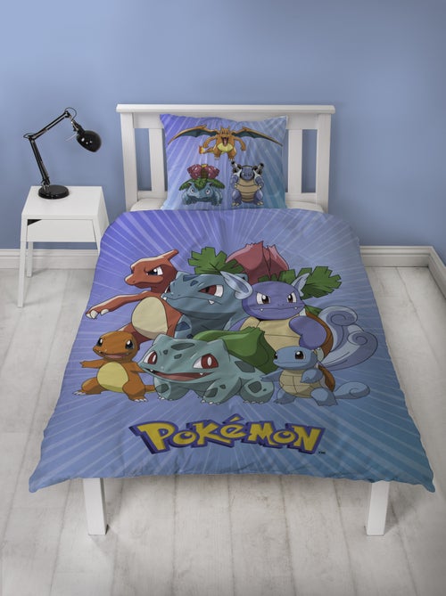 Juego de sábanas infantil Pokémon, microfibra Oeko-Tex, reversible, para cama de 1 plaza, STARTER - Kiabi Juego de sábanas infantil Pokémon, microfibra Oeko-Tex, reversible, para cama de 1 plaza, STARTER - Kiabi