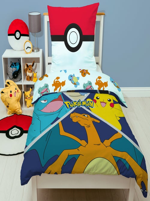 Juego de sábanas infantil Pokémon, microfibra Oeko?Tex, reversible, cama 1 plaza, EVOLUTION - Kiabi Juego de sábanas infantil Pokémon, microfibra Oeko?Tex, reversible, cama 1 plaza, EVOLUTION - Kiabi