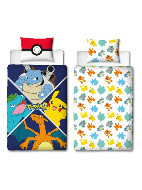 Juego de sábanas infantil Pokémon, microfibra Oeko?Tex, reversible, cama 1 plaza, EVOLUTION - Kiabi Juego de sábanas infantil Pokémon, microfibra Oeko?Tex, reversible, cama 1 plaza, EVOLUTION - Kiabi