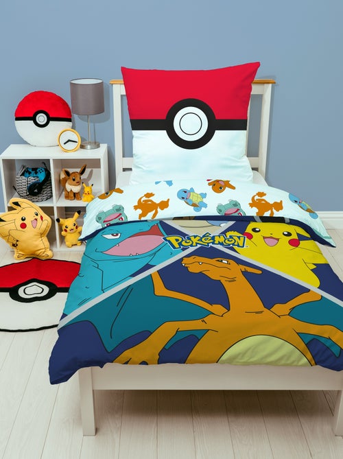 Juego de sábanas infantil Pokémon, microfibra Oeko?Tex, reversible, cama 1 plaza, EVOLUTION - Kiabi Juego de sábanas infantil Pokémon, microfibra Oeko?Tex, reversible, cama 1 plaza, EVOLUTION - Kiabi